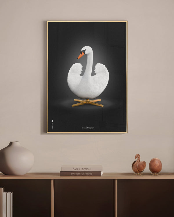 Brainchild – Plakat – Klassisk – Svart bakgrunn – Hvit svane