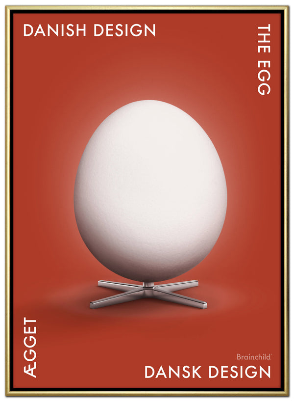 Brainchild – Lerretsbilde – Danish Design – Rød – Egg