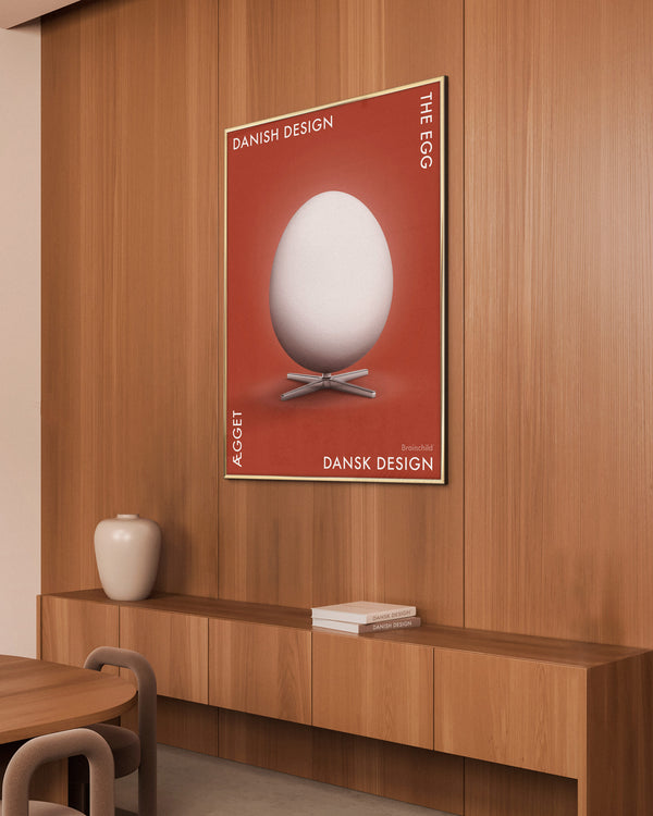 Brainchild – Plakat – Danish Design – Rød – Egg