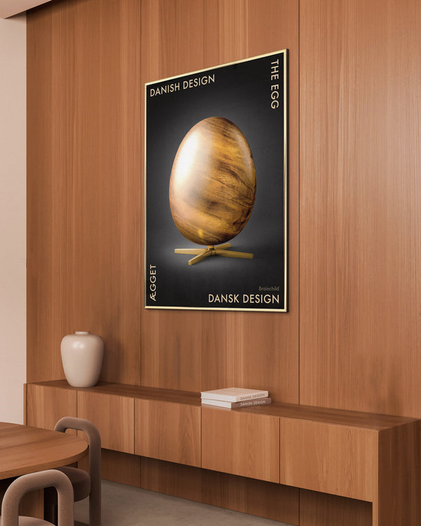 Brainchild – Plakat – Danish Design – Svart – Egg Figuren