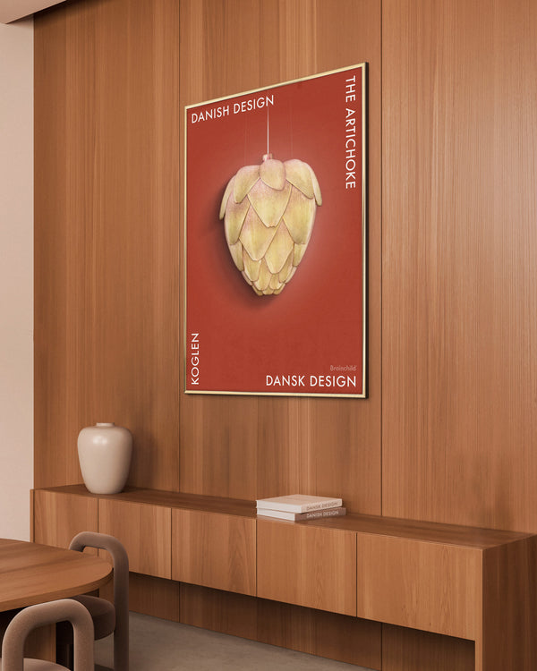 Brainchild – Plakat – Danish Design – Rød – Artisjokk