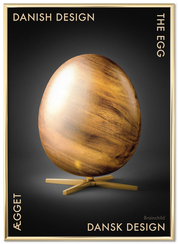 Brainchild – Plakat – Danish Design – Svart – Egg Figuren
