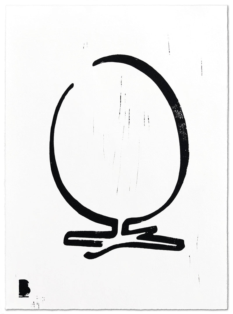 Brainchild – Plakat – Linoleumstrykk – Egg